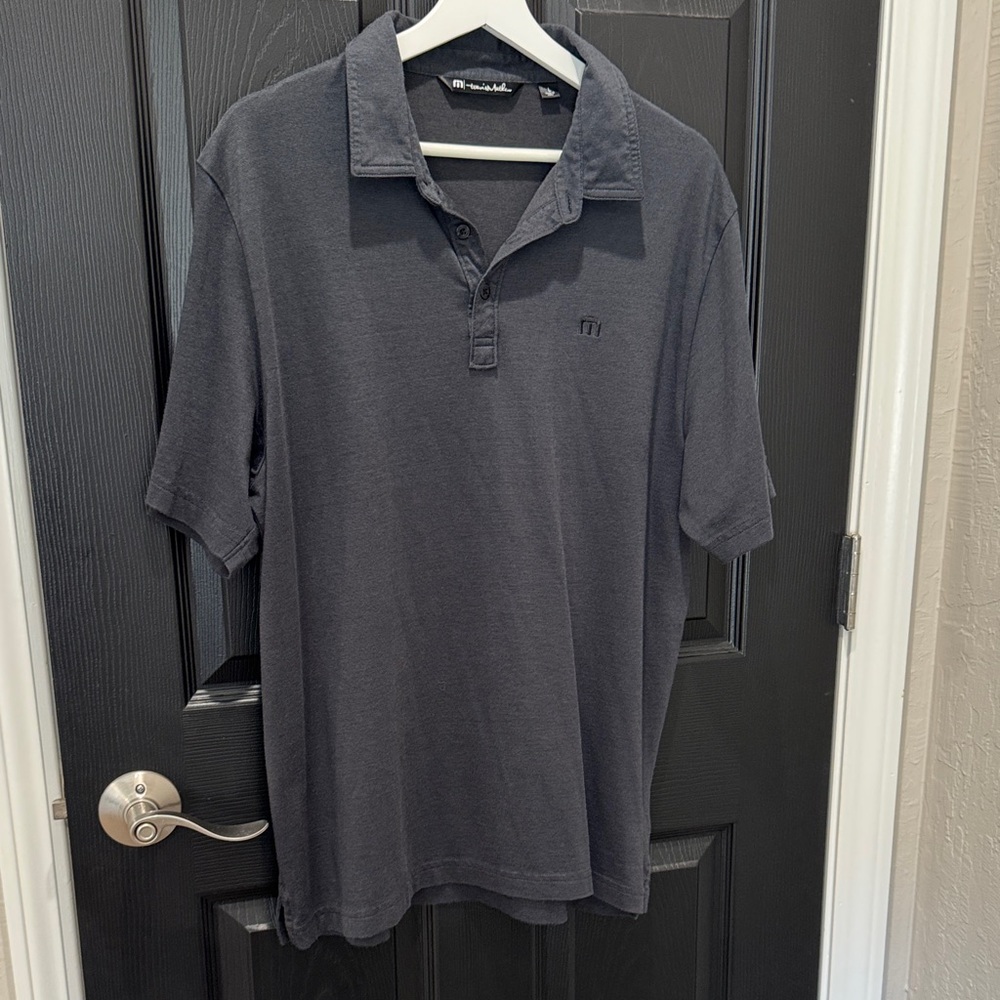 Travis Mathew Men's Dark Gray Polo Shirt